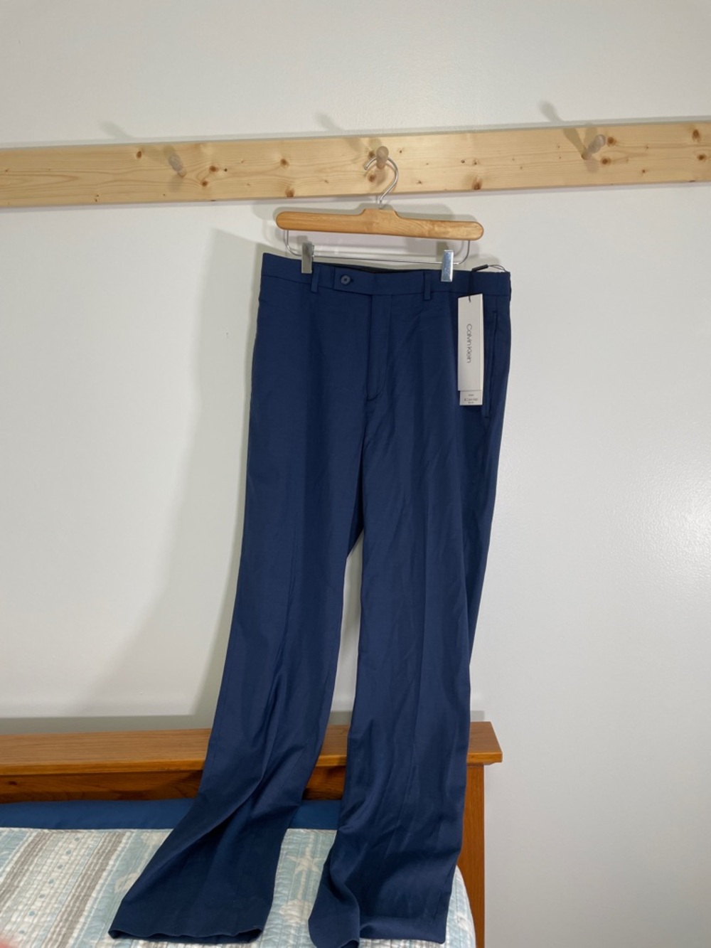 NWT Calvin Klein 34 x34 Men's Dark Blue Dress Pants